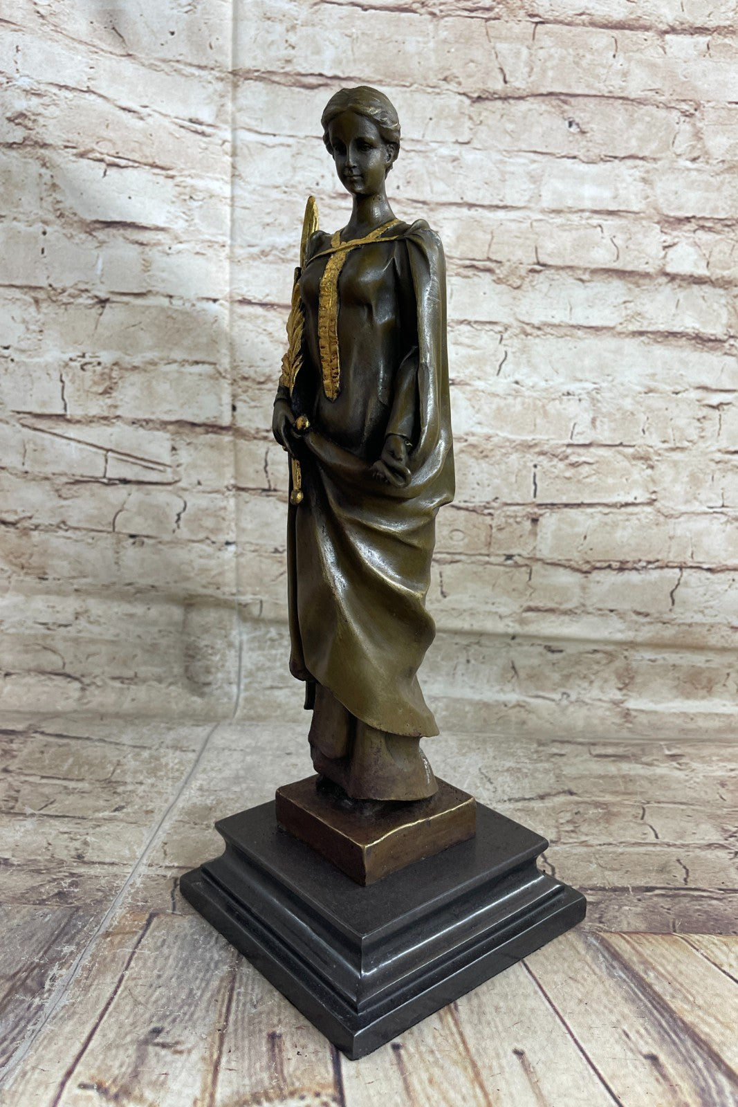 Handcrafted bronze sculpture SALE Bas Marble Goddess Greek Wisdom Lady Deco Art