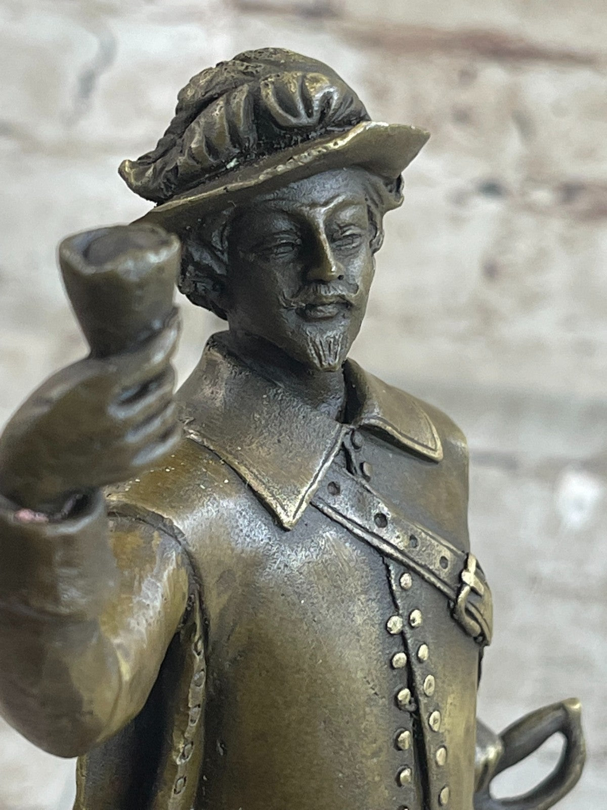 Hot Cast Cavalier with Sword Bronze Sculpture Marble Figurine Statue Figure