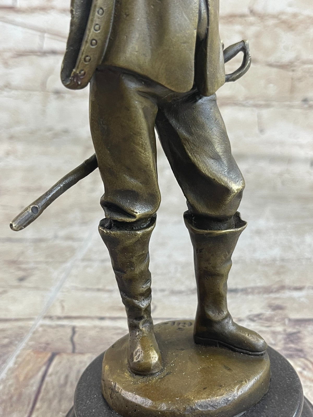 Hot Cast Cavalier with Sword Bronze Sculpture Marble Figurine Statue Figure