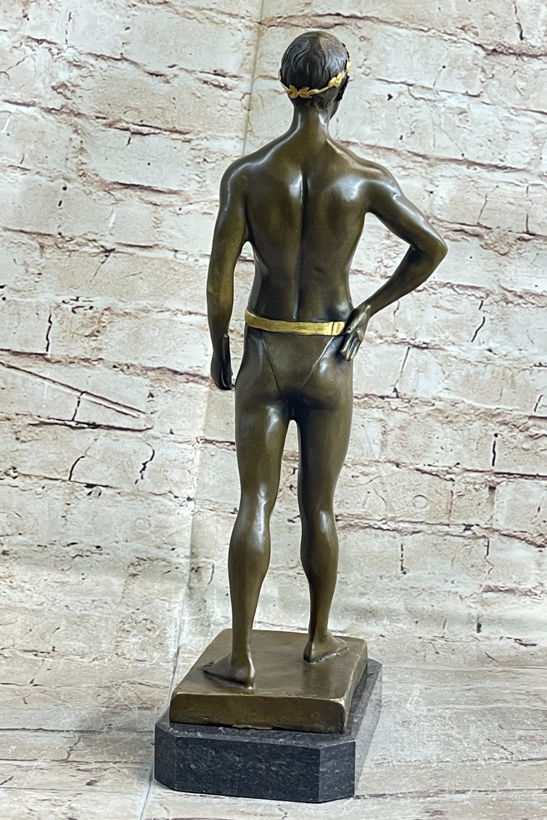 Gold Museum quality Hot Cast Greek God Emperor Bronze Sculpture Statue Decorative