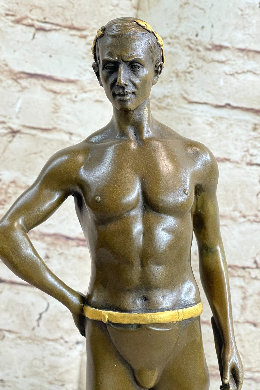 Gold Museum quality Hot Cast Greek God Emperor Bronze Sculpture Statue Decorative