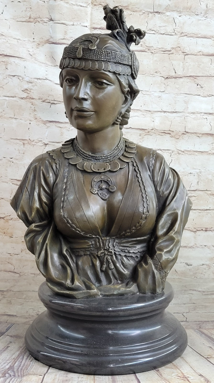 Handcrafted bronze sculpture SALE Bust Female Cordier By Caire Le Lady Egyption