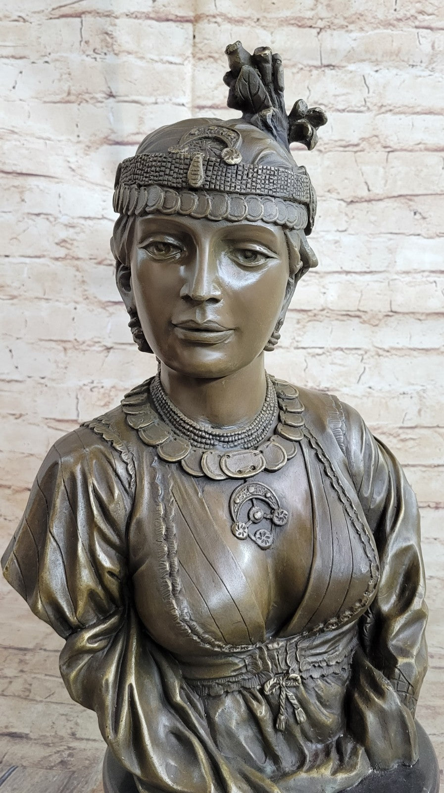 Handcrafted bronze sculpture SALE Bust Female Cordier By Caire Le Lady Egyption