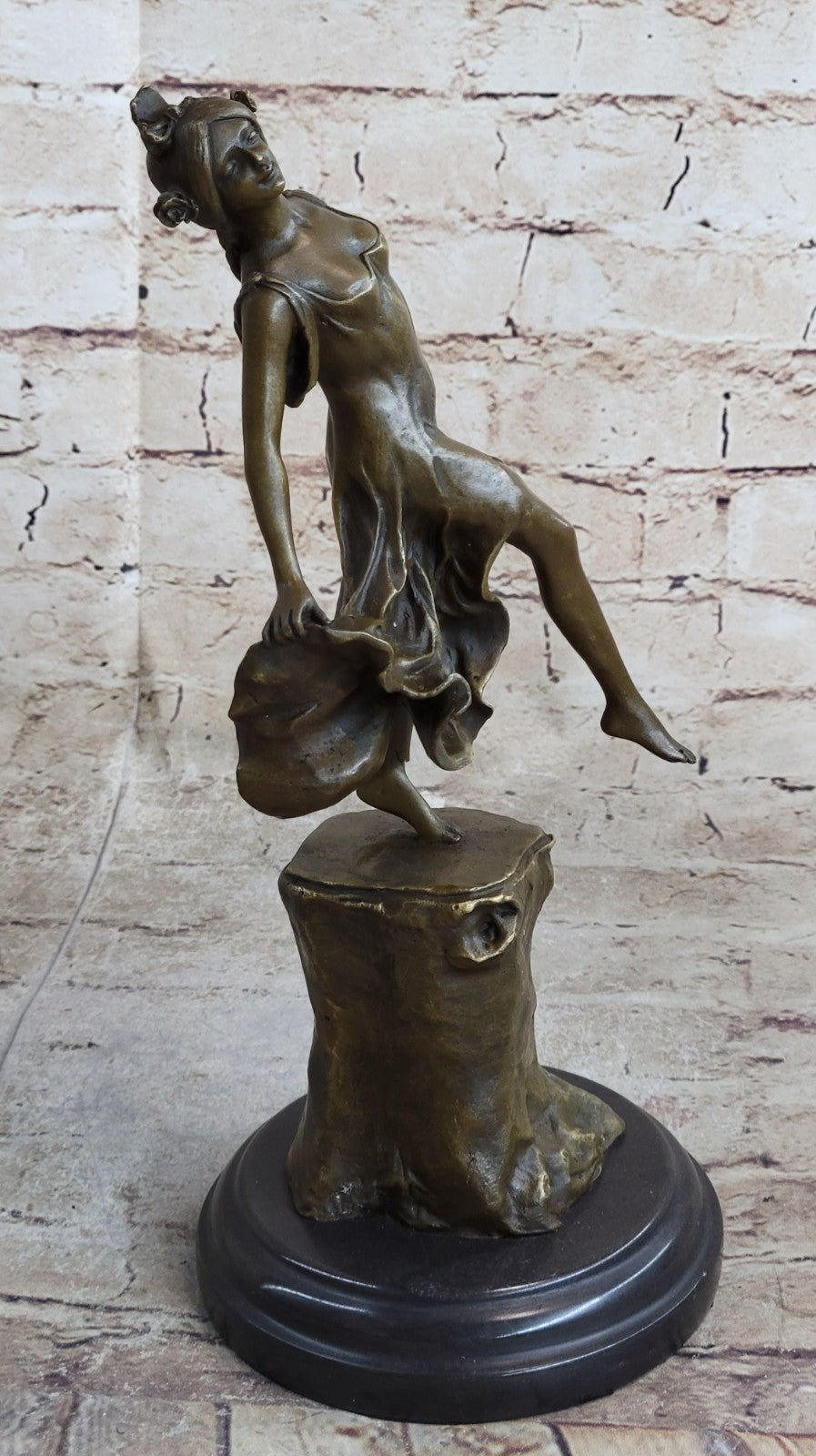 Handcrafted bronze sculpture SALE M. By Dancer Like Fairly Graceful Nouveau Art