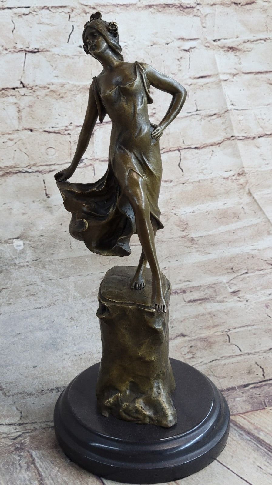 Handcrafted bronze sculpture SALE M. By Dancer Like Fairly Graceful Nouveau Art