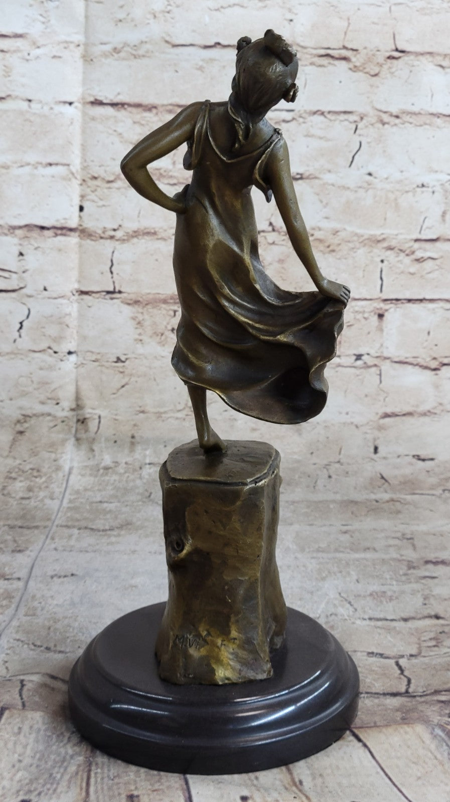 Handcrafted bronze sculpture SALE M. By Dancer Like Fairly Graceful Nouveau Art