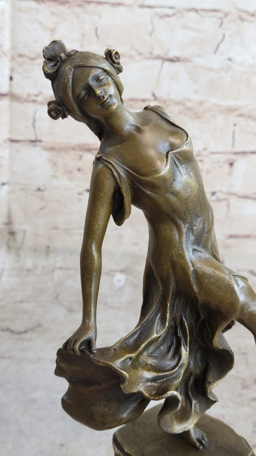 Handcrafted bronze sculpture SALE M. By Dancer Like Fairly Graceful Nouveau Art