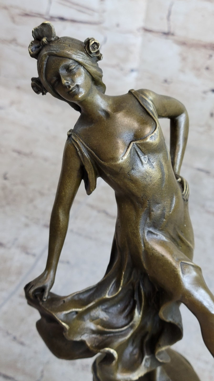 Handcrafted bronze sculpture SALE M. By Dancer Like Fairly Graceful Nouveau Art
