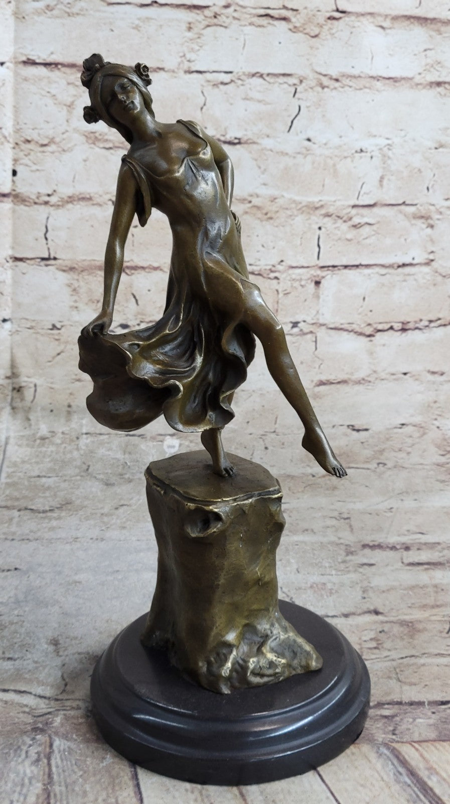 Handcrafted bronze sculpture SALE M. By Dancer Like Fairly Graceful Nouveau Art