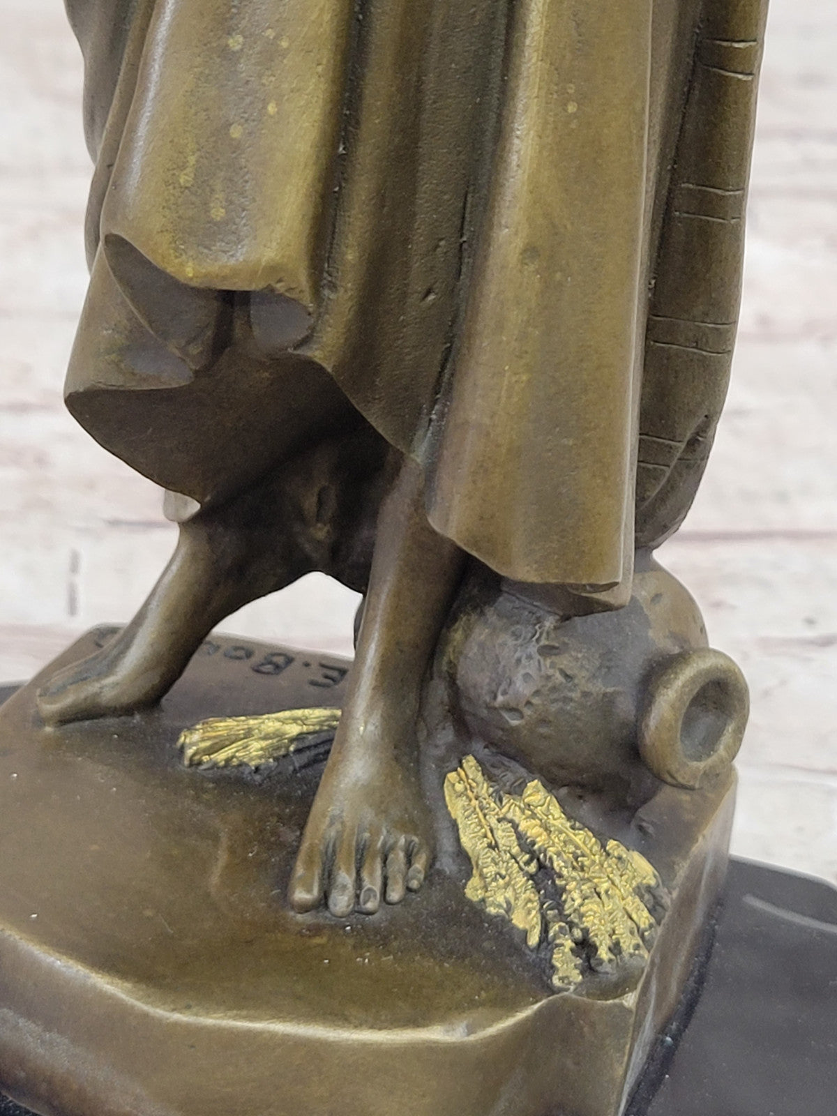 Maide Bouret Artist French Renowned Woman Statue Handcrafted Bronze Decor Art T