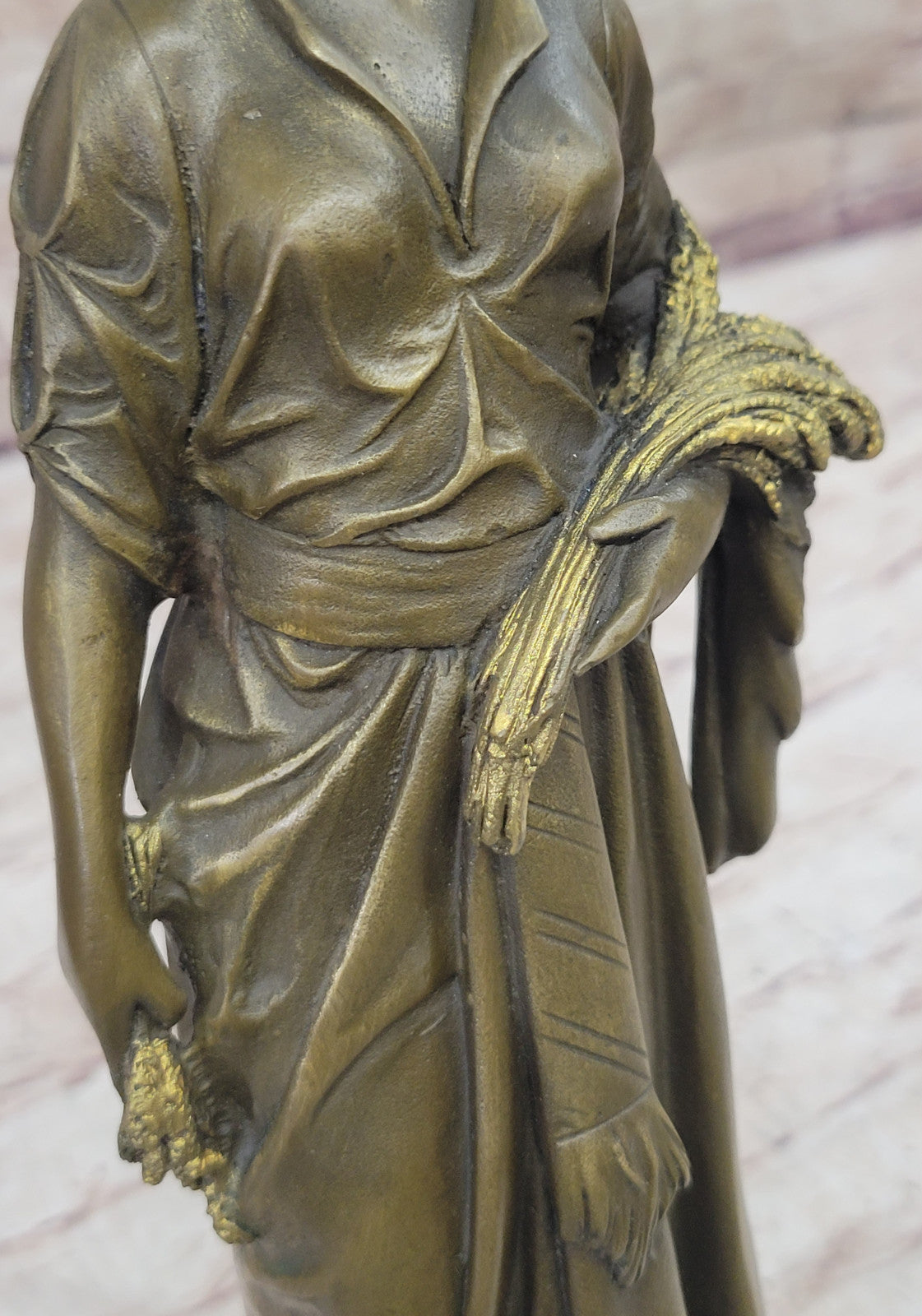 Maide Bouret Artist French Renowned Woman Statue Handcrafted Bronze Decor Art T