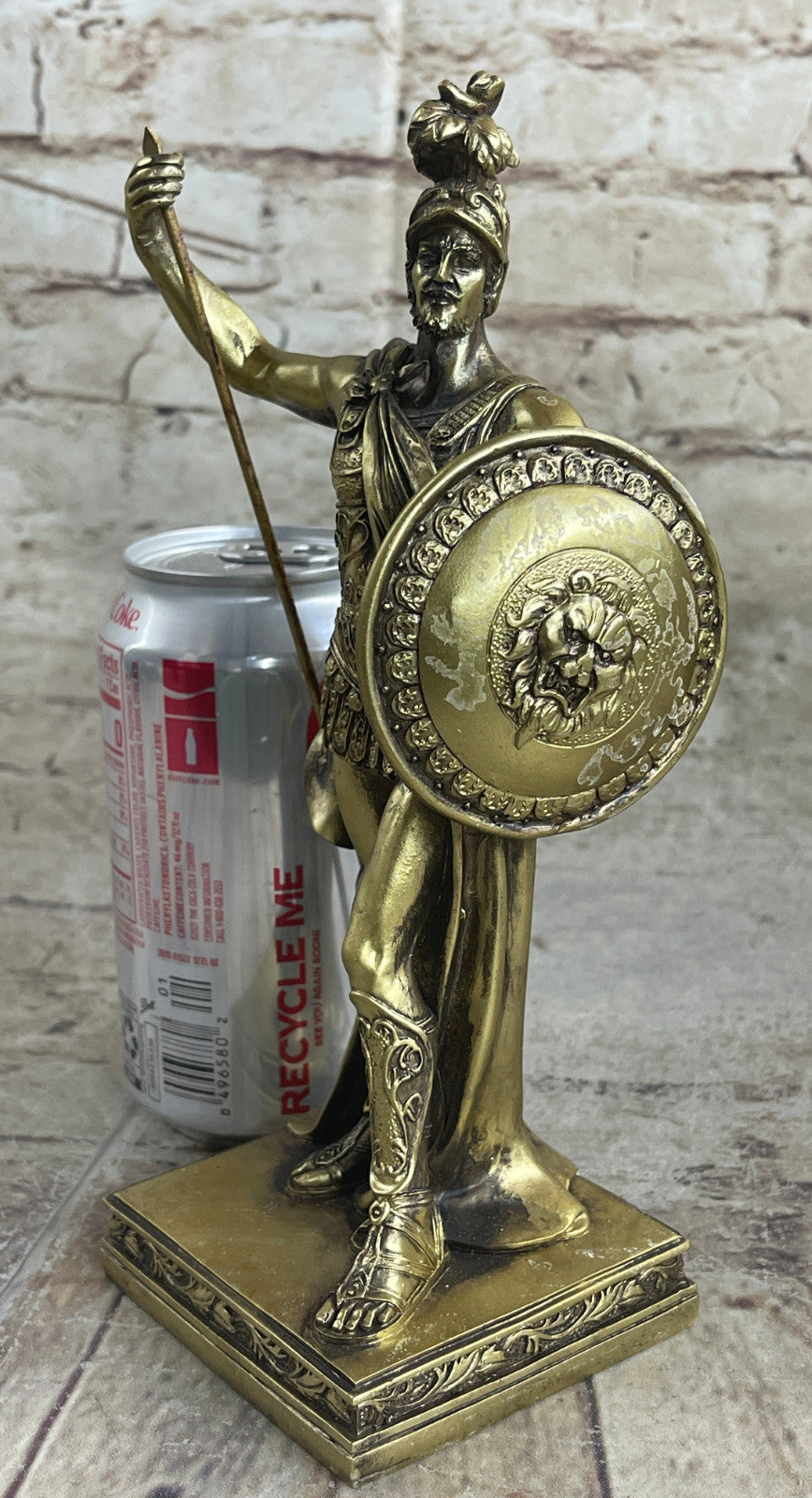 ROMAN WARRIOR COLISEUM GLADIATOR RESIN SCULPTURE ART DECO FIGURINE STATUE GIFT