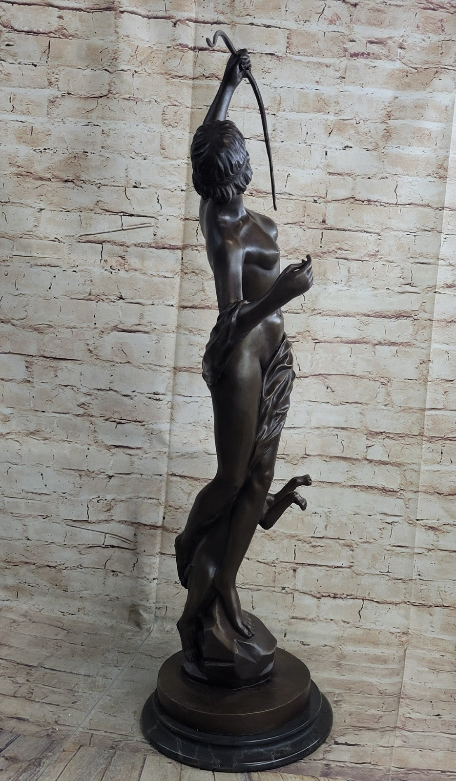 DIANA THE HUNTER BRONZE STATUE SCULPTURE BY AUGUSTINE MOREAU ART DECO FIGURINE