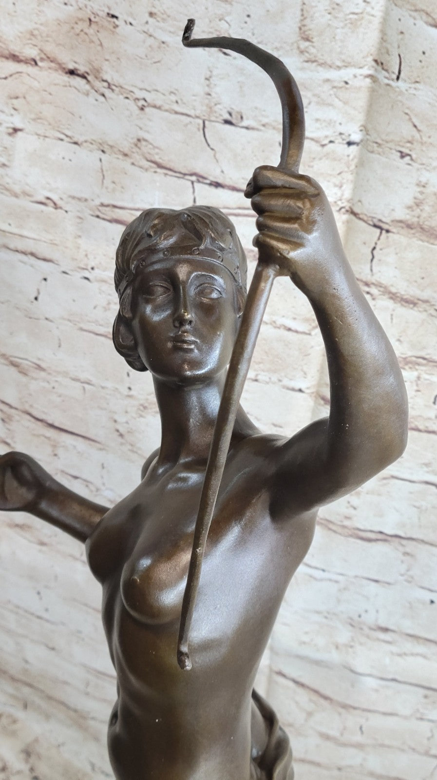 DIANA THE HUNTER BRONZE STATUE SCULPTURE BY AUGUSTINE MOREAU ART DECO FIGURINE
