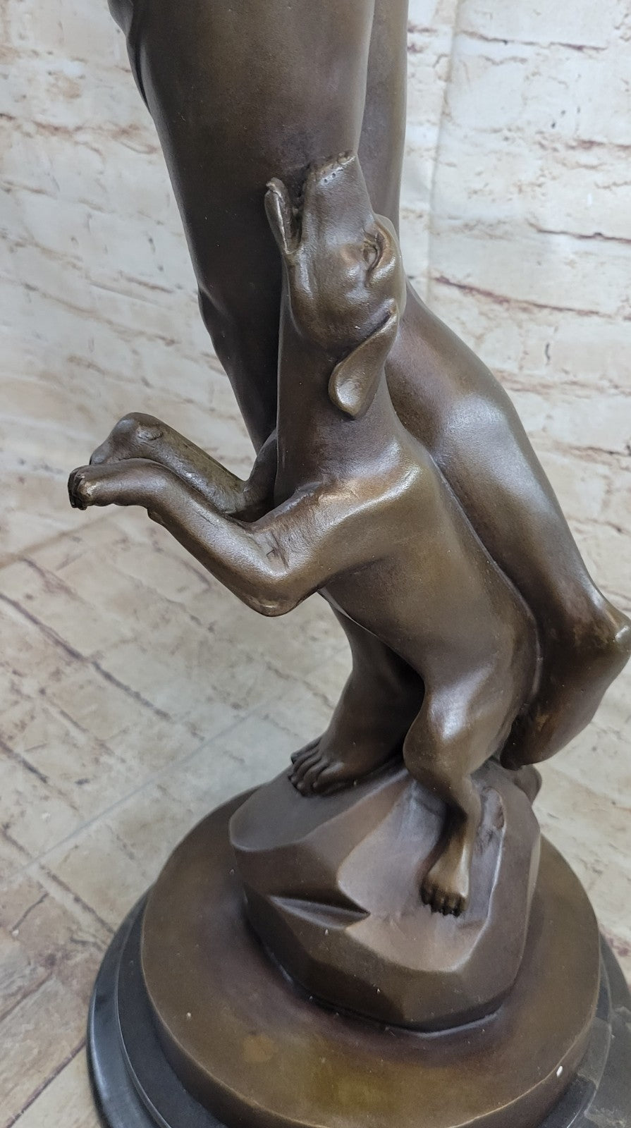 DIANA THE HUNTER BRONZE STATUE SCULPTURE BY AUGUSTINE MOREAU ART DECO FIGURINE