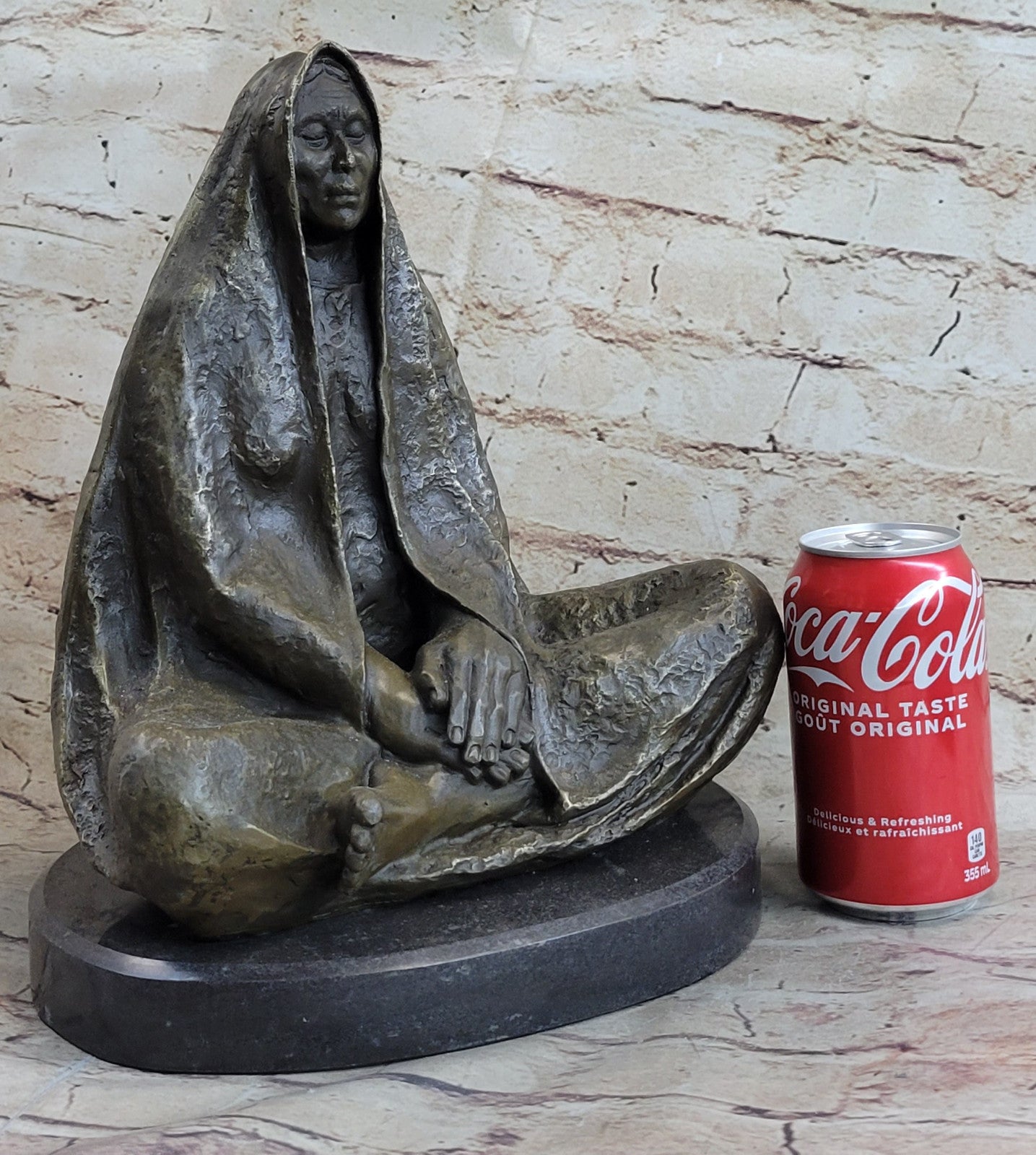 Original Signed Art Native American Genuine Bronze sculpture marble statue Deal