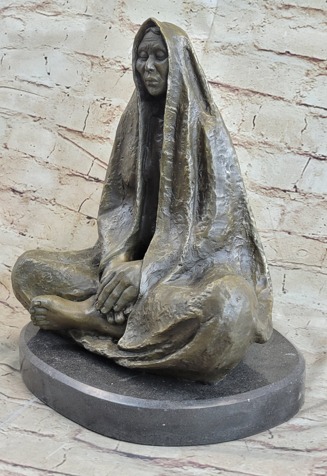 Original Signed Art Native American Genuine Bronze sculpture marble statue Deal