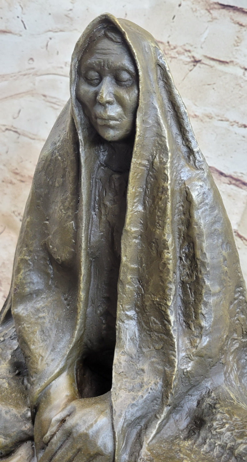 Original Signed Art Native American Genuine Bronze sculpture marble statue Deal