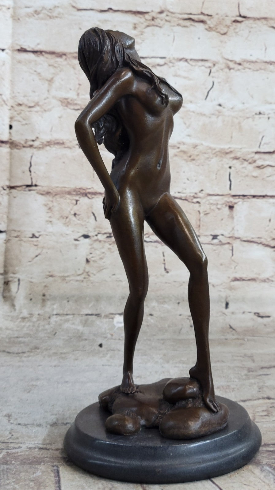 Buy Sensual Nude Female Athlete Bronze Sculpture – Large Marble Art Statue for Sale
