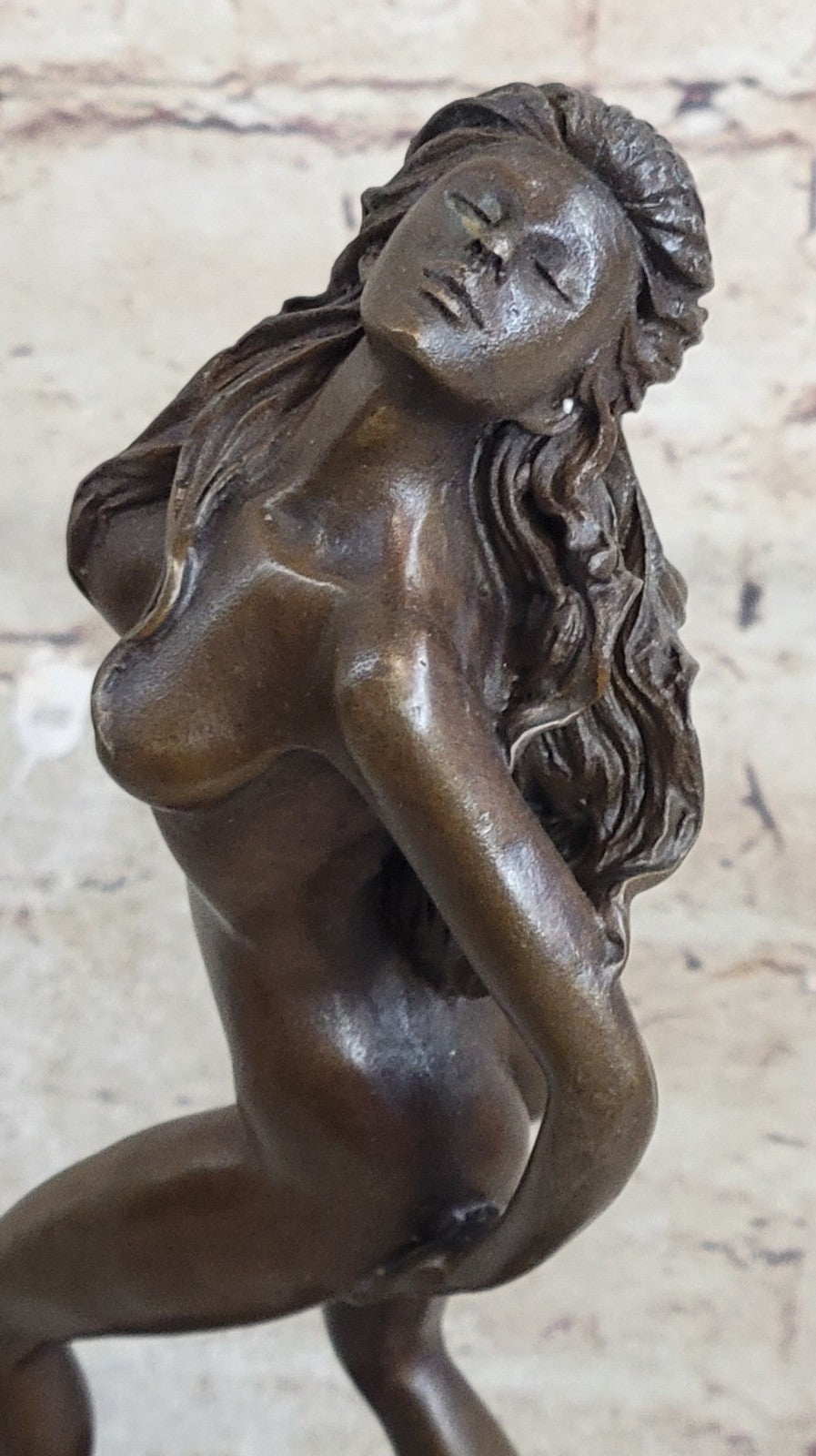 Buy Sensual Nude Female Athlete Bronze Sculpture – Large Marble Art Statue for Sale