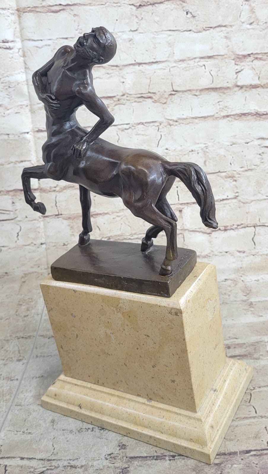 Handcrafted Detailed Centaur Bronze Masterpiece European Made by Lost Wax Gift