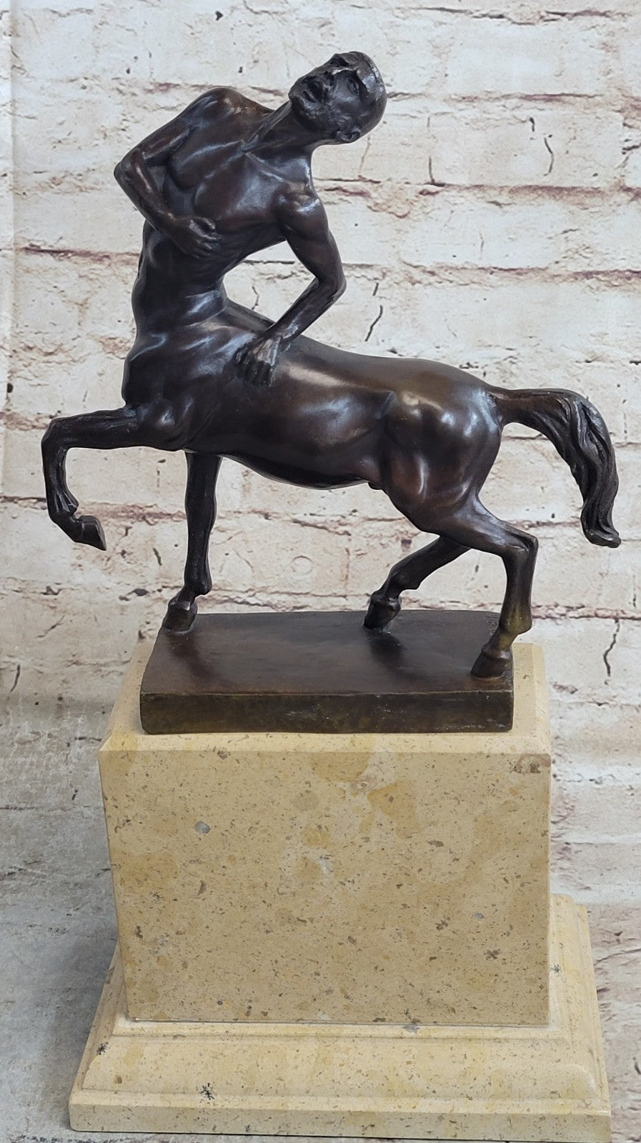 Handcrafted Detailed Centaur Bronze Masterpiece European Made by Lost Wax Gift