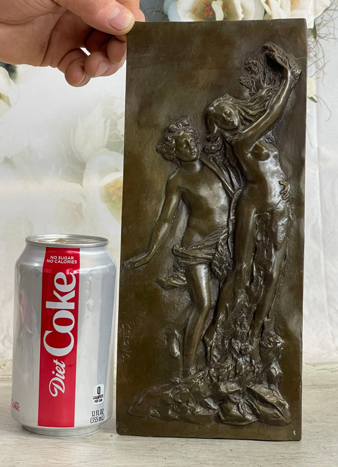 Apollo & Daphne Wall Mount Bronze Figurine by Canova – European Art Sculpture Decor