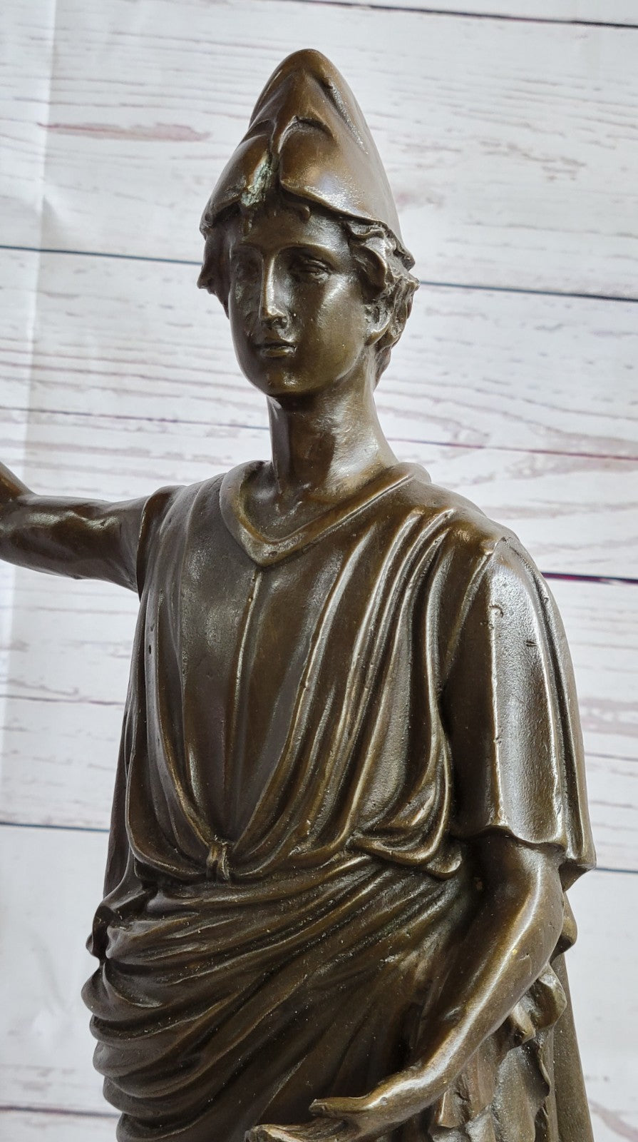 Handcrafted Decarlo Roman Prince Royalty Bronze Sculpture Figurine Gift Art