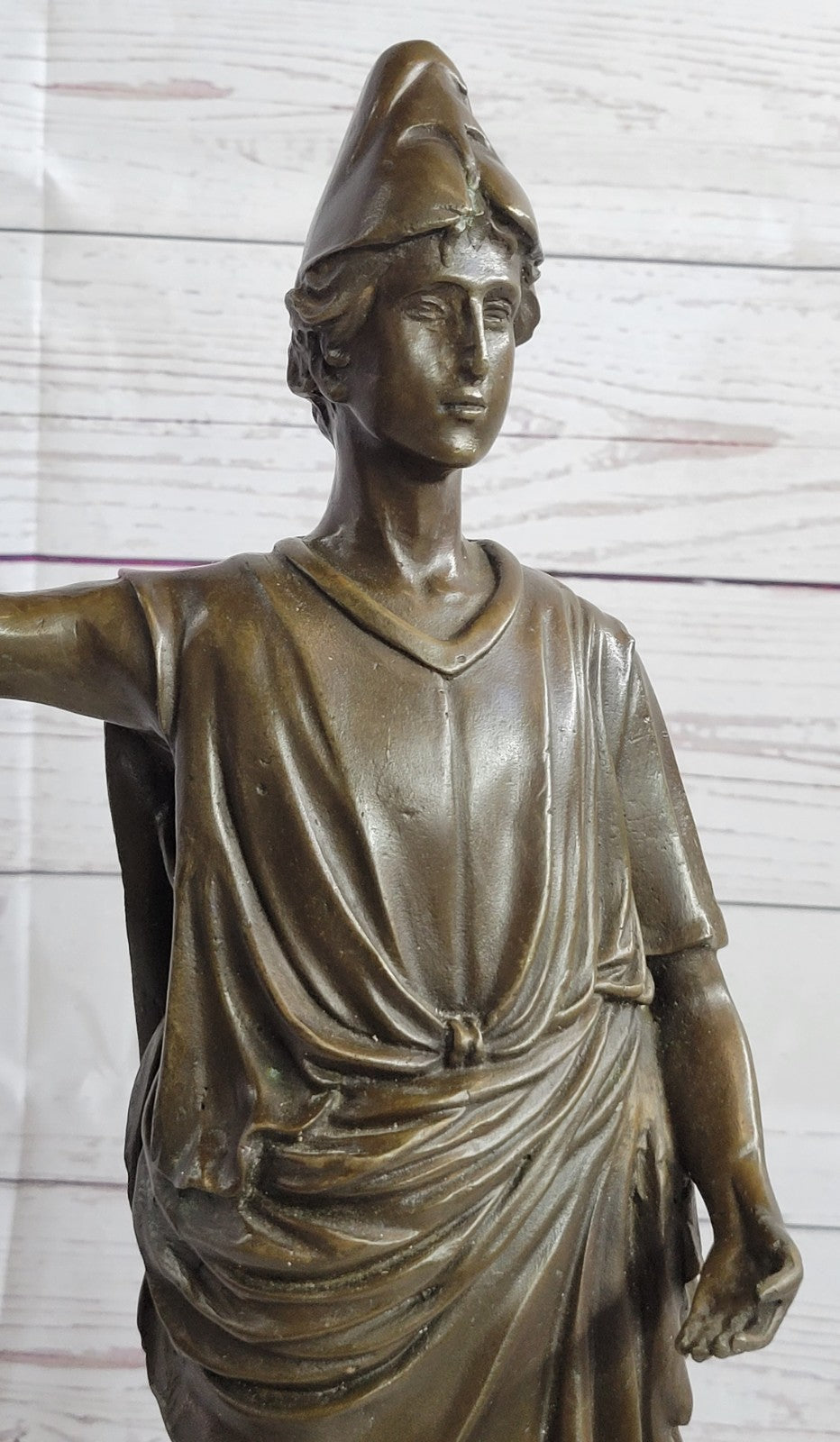 Handcrafted Decarlo Roman Prince Royalty Bronze Sculpture Figurine Gift Art