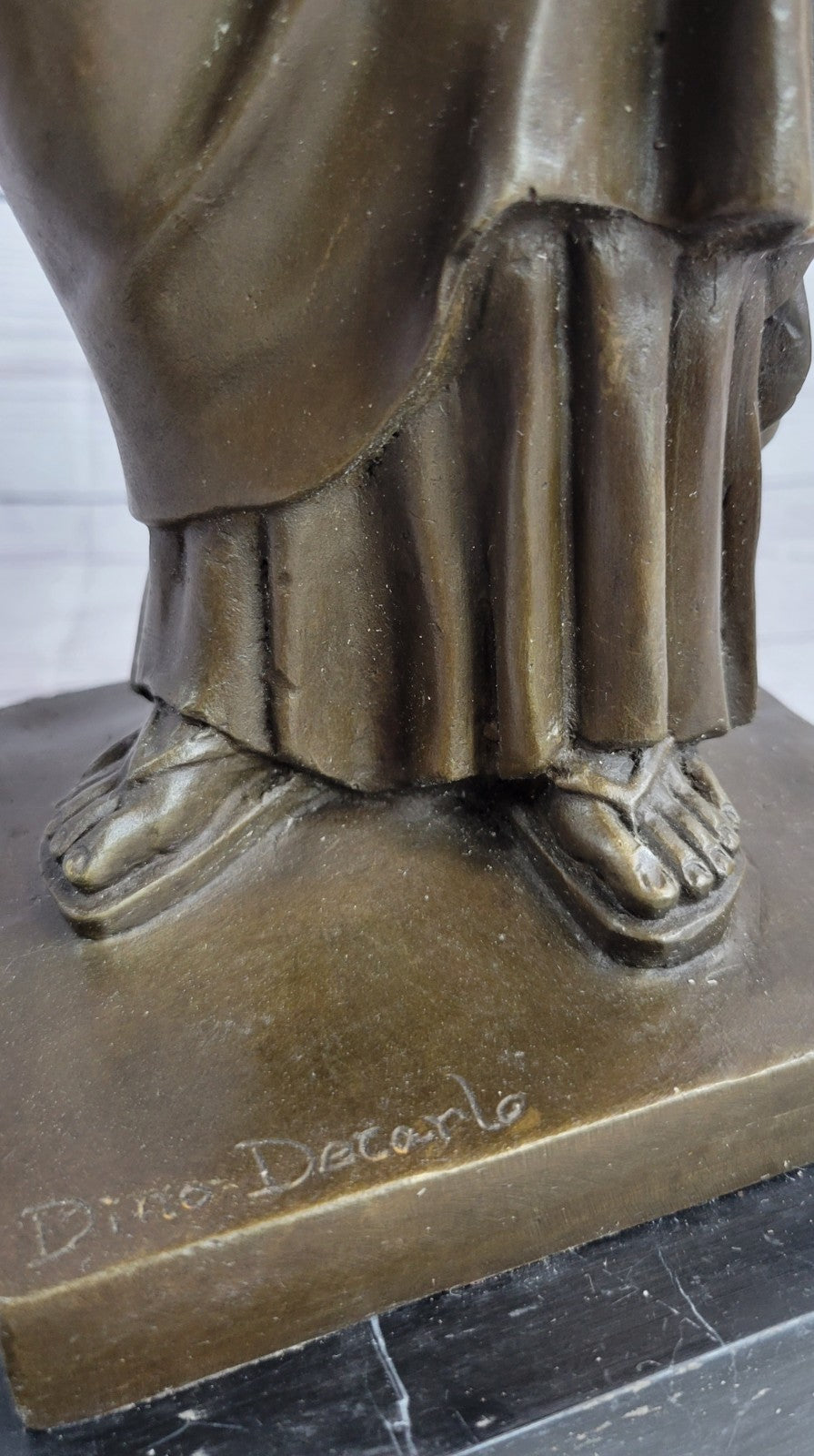 Handcrafted Decarlo Roman Prince Royalty Bronze Sculpture Figurine Gift Art