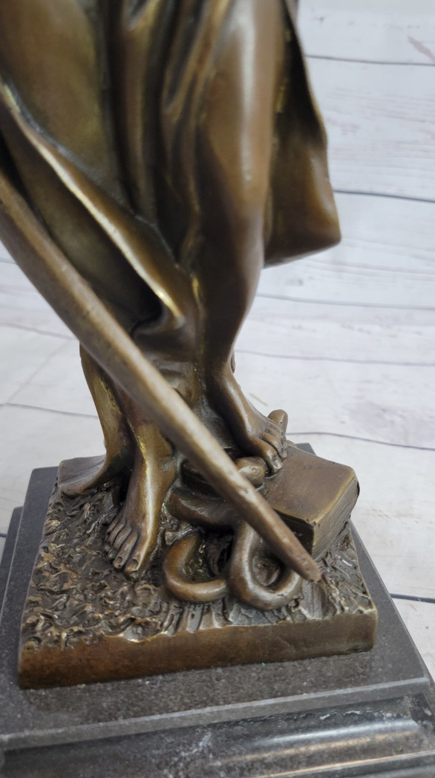 Real Bronze Metal Statue with Marble Lady Blind Justice Scales Lawyer Sale