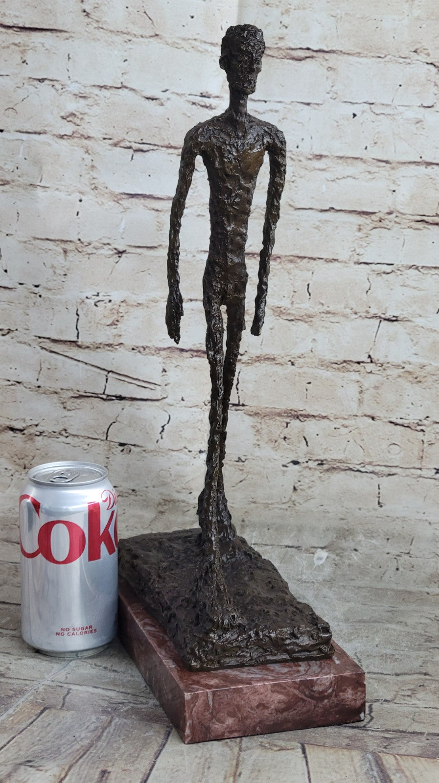 100% Solid Bronze sculpture Walking Man Handcrafted Home Office Decoration