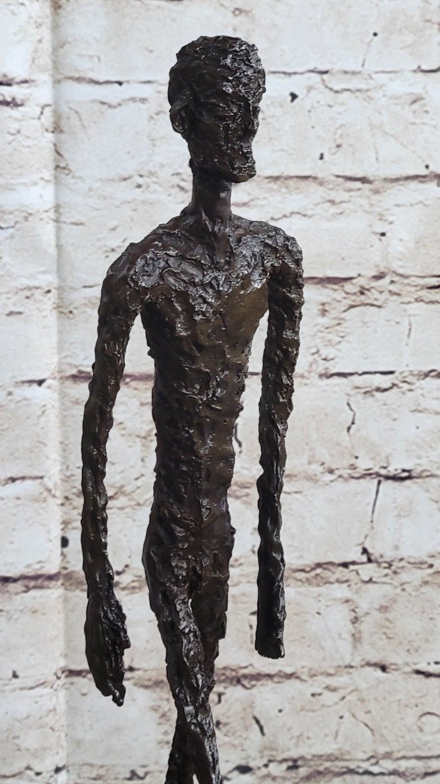 100% Solid Bronze sculpture Walking Man Handcrafted Home Office Decoration