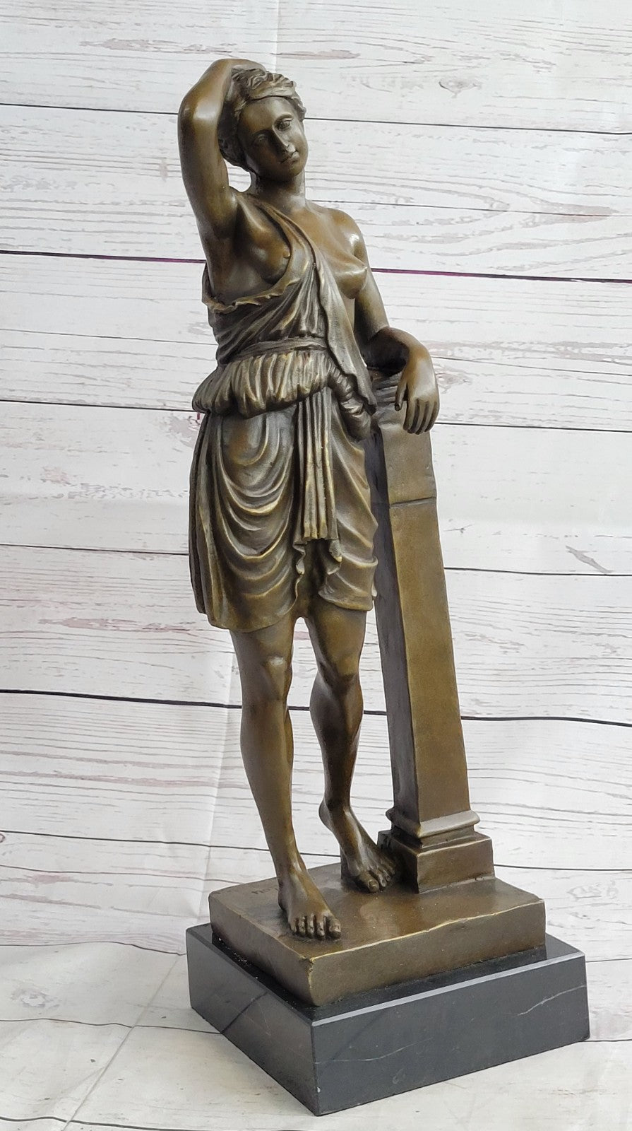 Museum Quality Classic Roman Style Nude Woman by Lange Hot Cast Masterpiece
