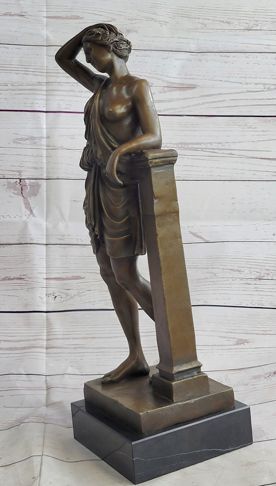 Museum Quality Classic Roman Style Nude Woman by Lange Hot Cast Masterpiece