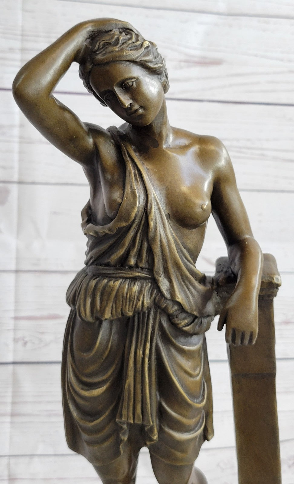 Museum Quality Classic Roman Style Nude Woman by Lange Hot Cast Masterpiece