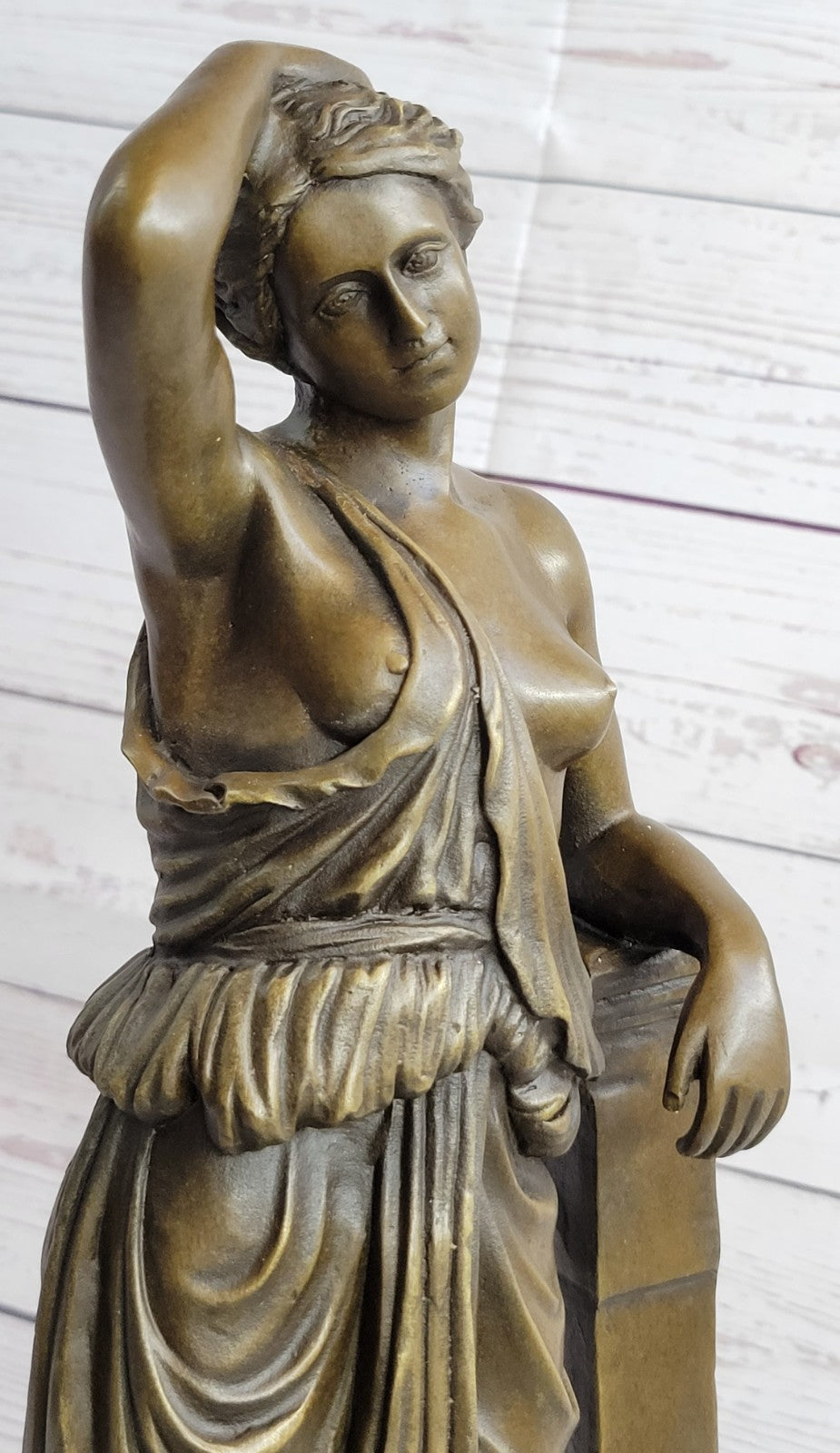 Museum Quality Classic Roman Style Nude Woman by Lange Hot Cast Masterpiece