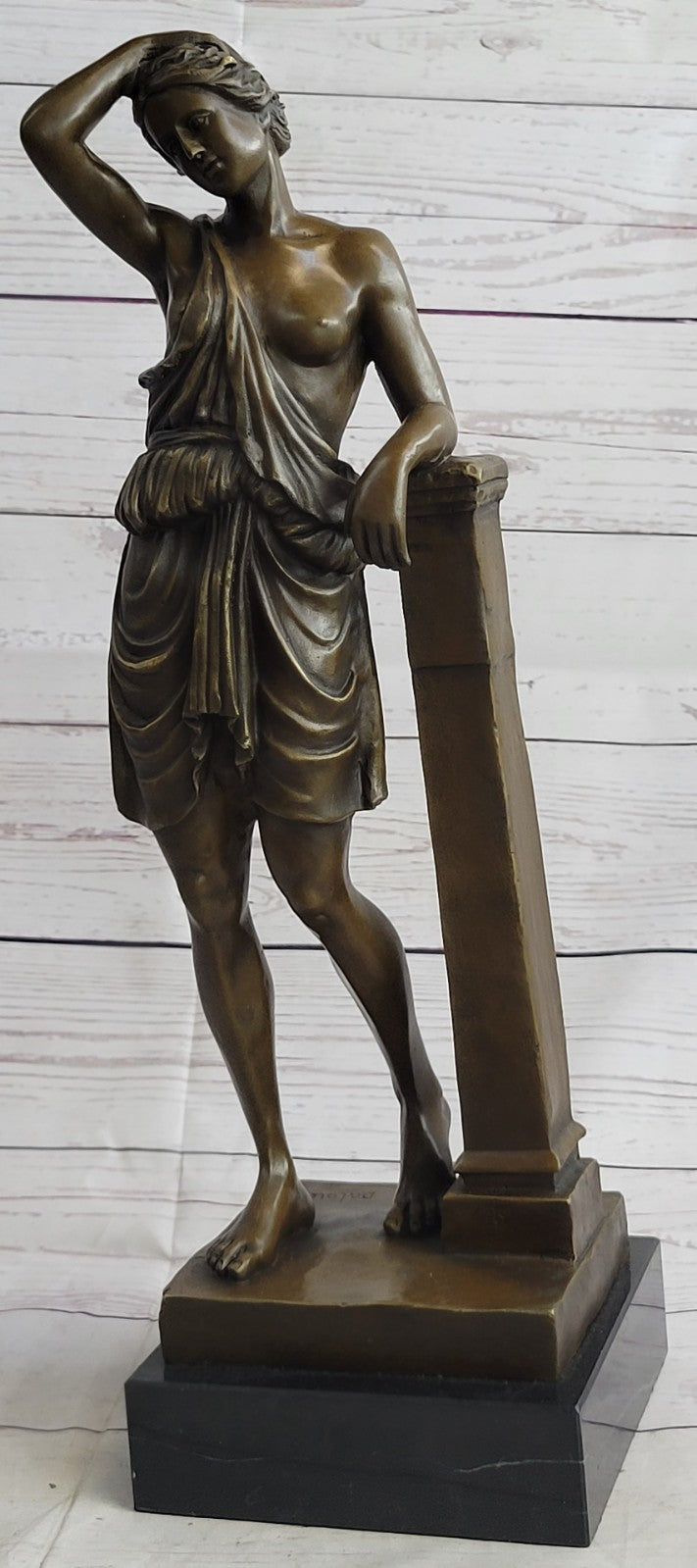 Museum Quality Classic Roman Style Nude Woman by Lange Hot Cast Masterpiece