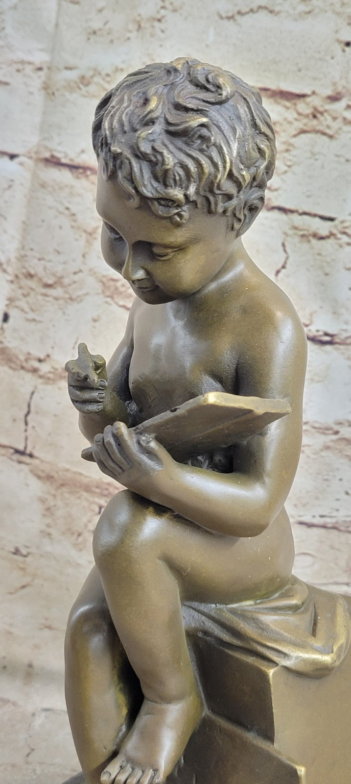 Handcrafted bronze sculpture SALE Acti Boy Nude Cute Taylor Art Original Signed