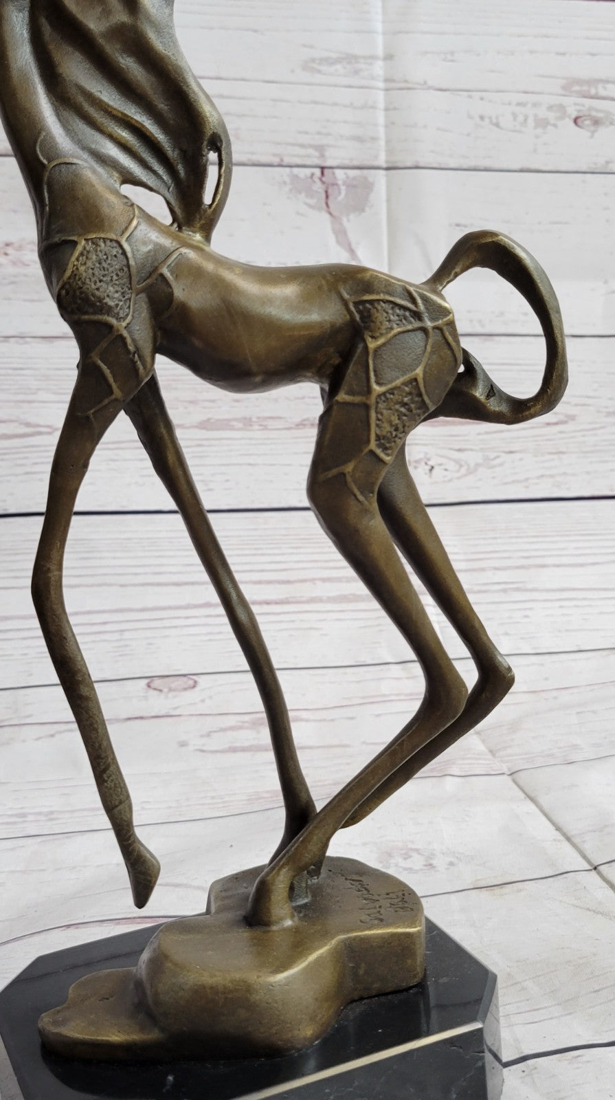 Abstract Modern Art Salvador Dali Horse Hot Cast Bronze Sculpture Marble Figurin