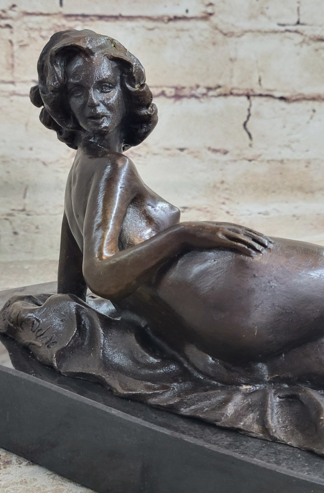 Handcrafted bronze sculpture SALE Female Erotic Nude Delor Pasquale Original