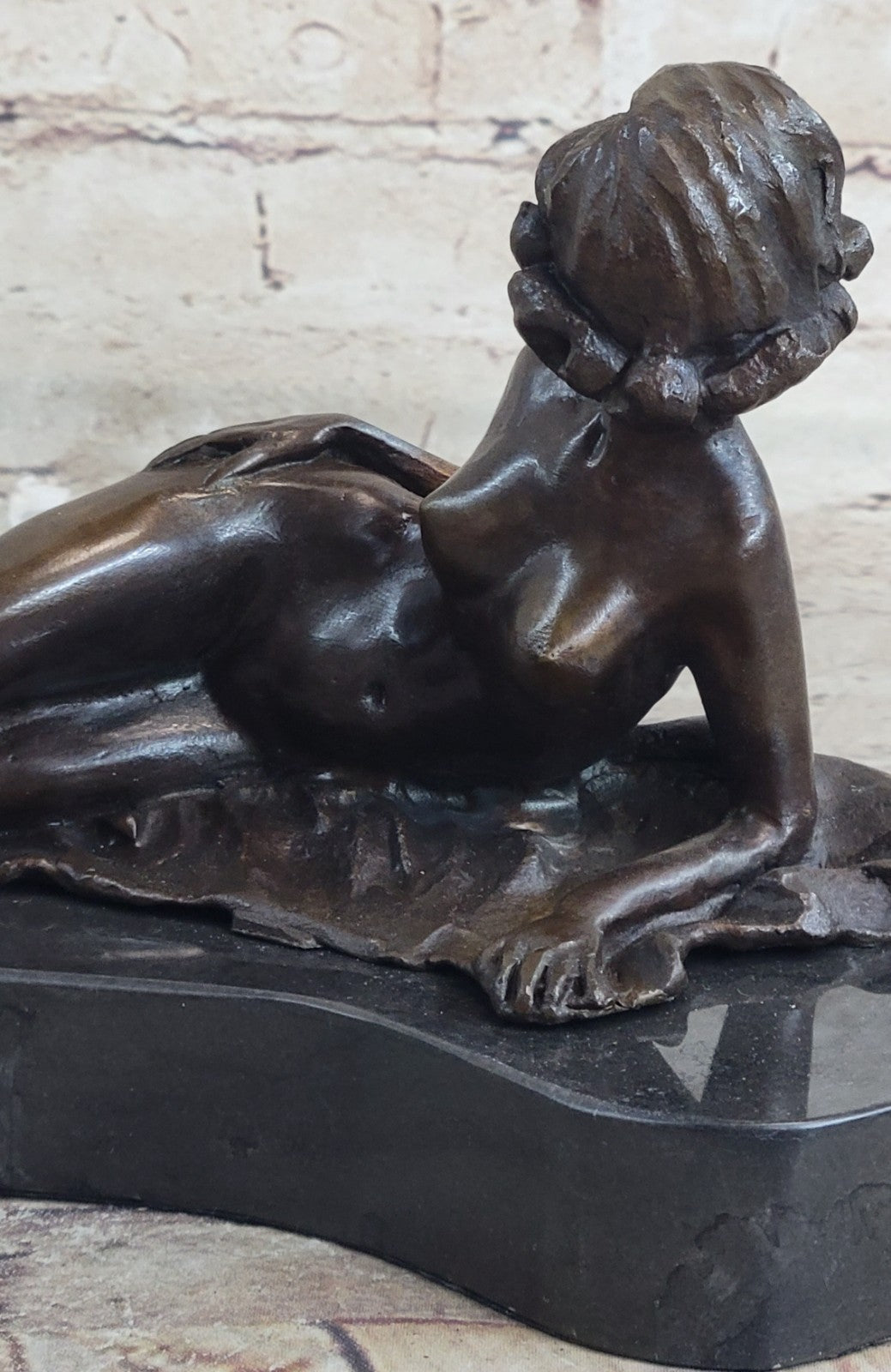 Handcrafted bronze sculpture SALE Female Erotic Nude Delor Pasquale Original