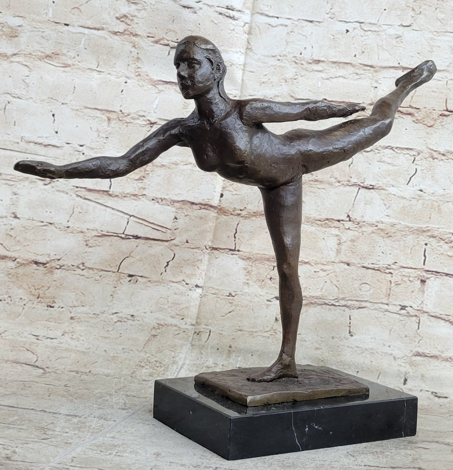 Handcrafted Erotic Art Nude Naked Ballerina by Degas Bronze Sculpture Artwork Art
