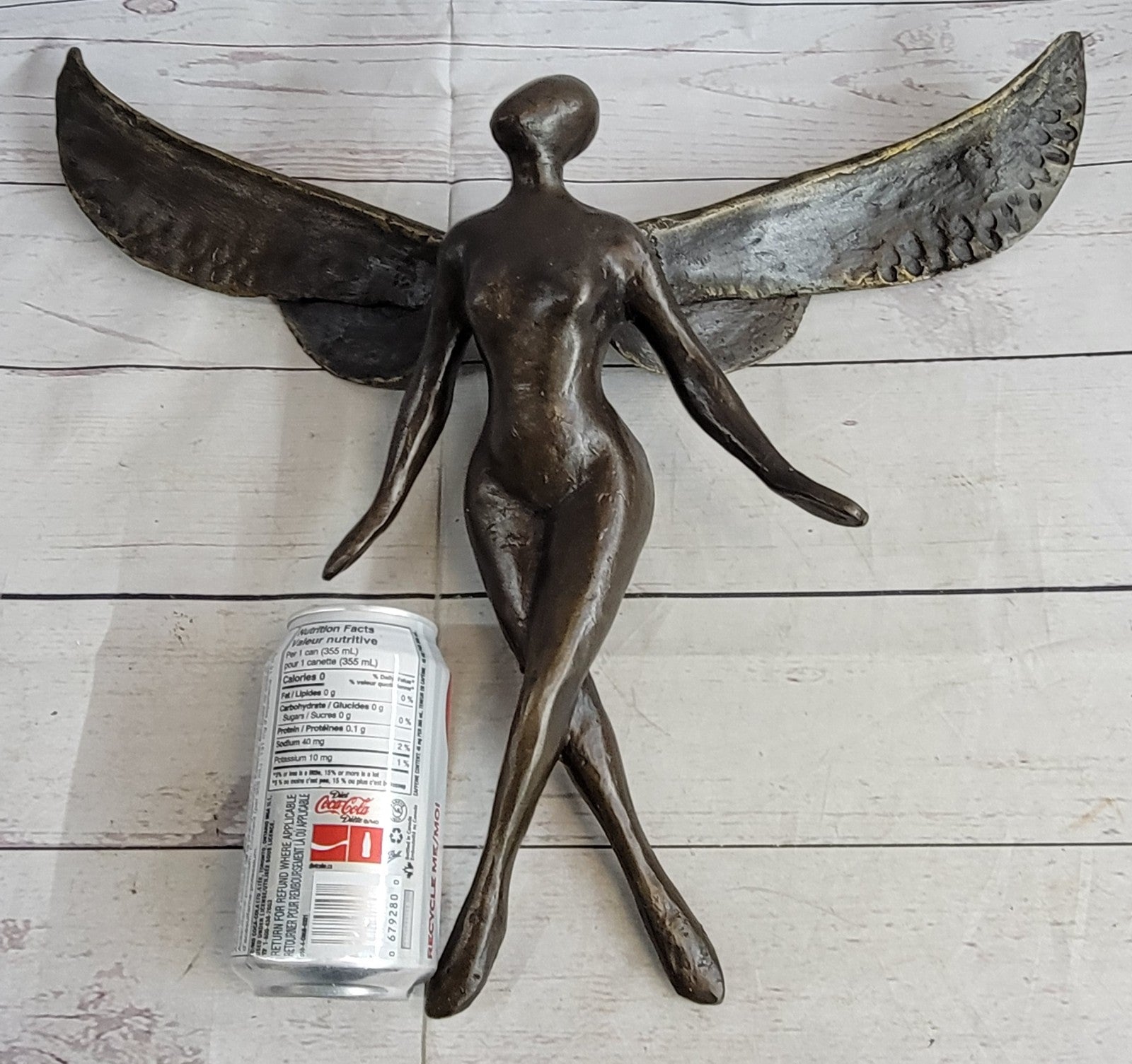 Collector Numbered Edition Abstract Modern Art Angel Bronze Sculpture for Wall