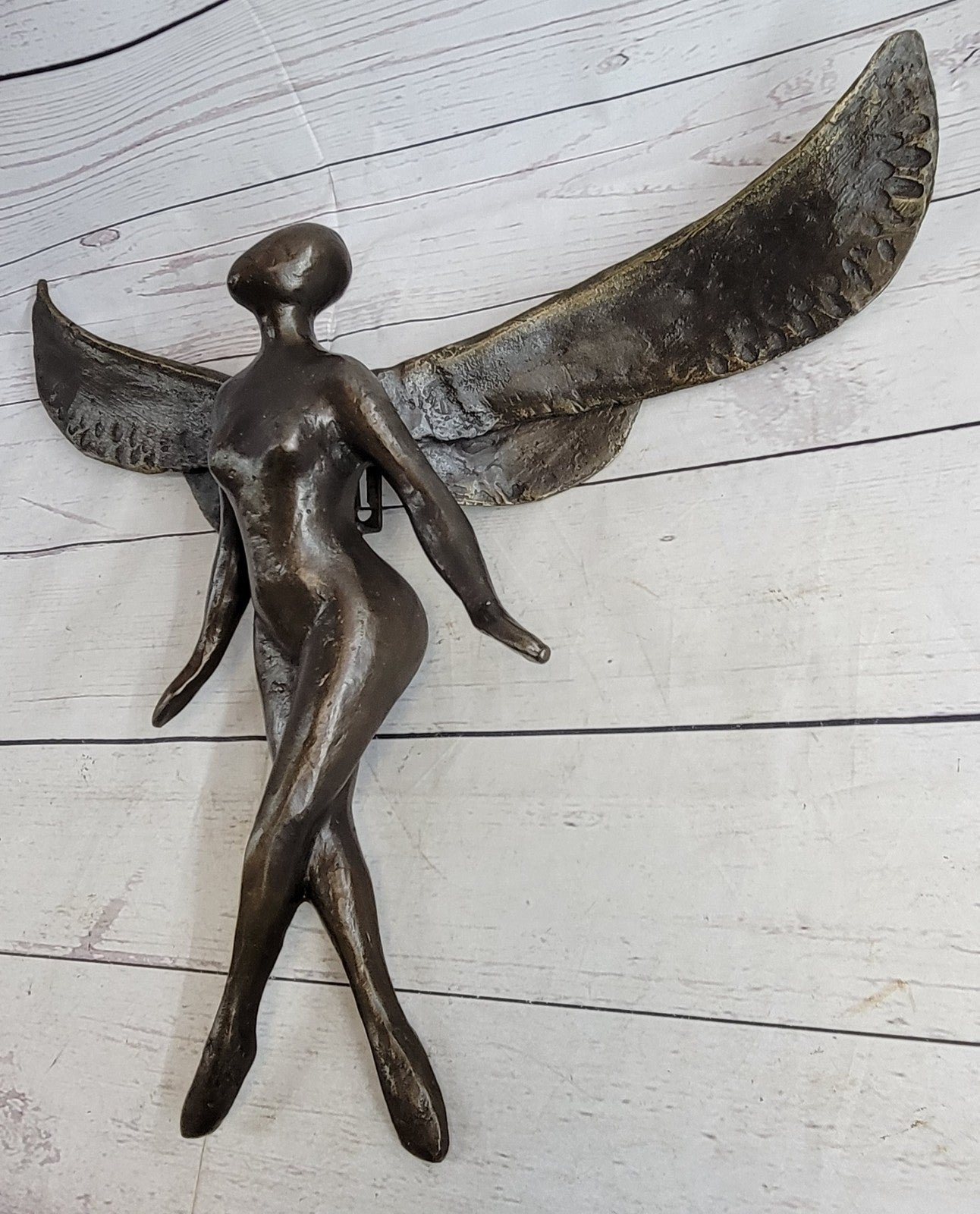 Collector Numbered Edition Abstract Modern Art Angel Bronze Sculpture for Wall