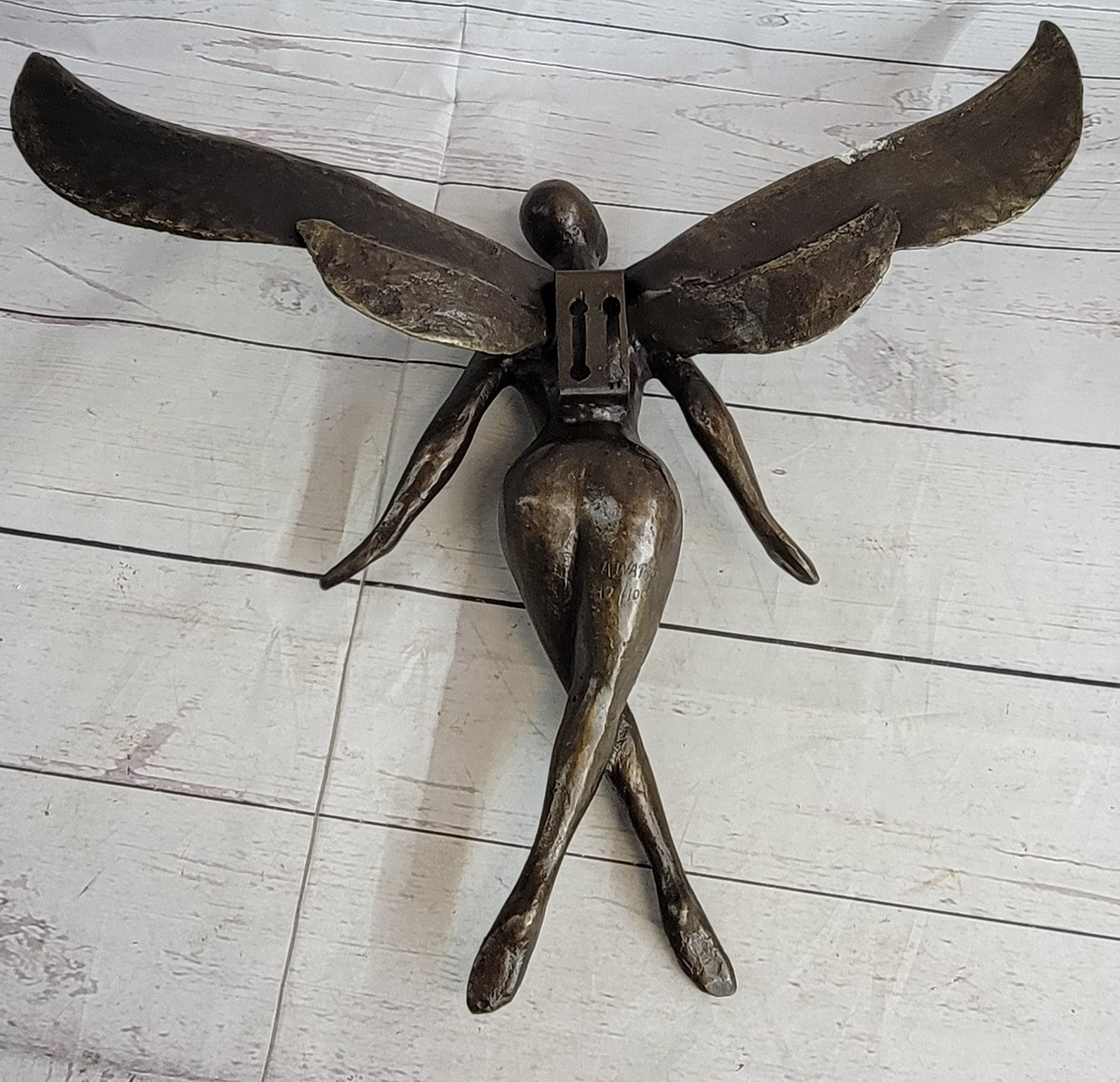 Collector Numbered Edition Abstract Modern Art Angel Bronze Sculpture for Wall