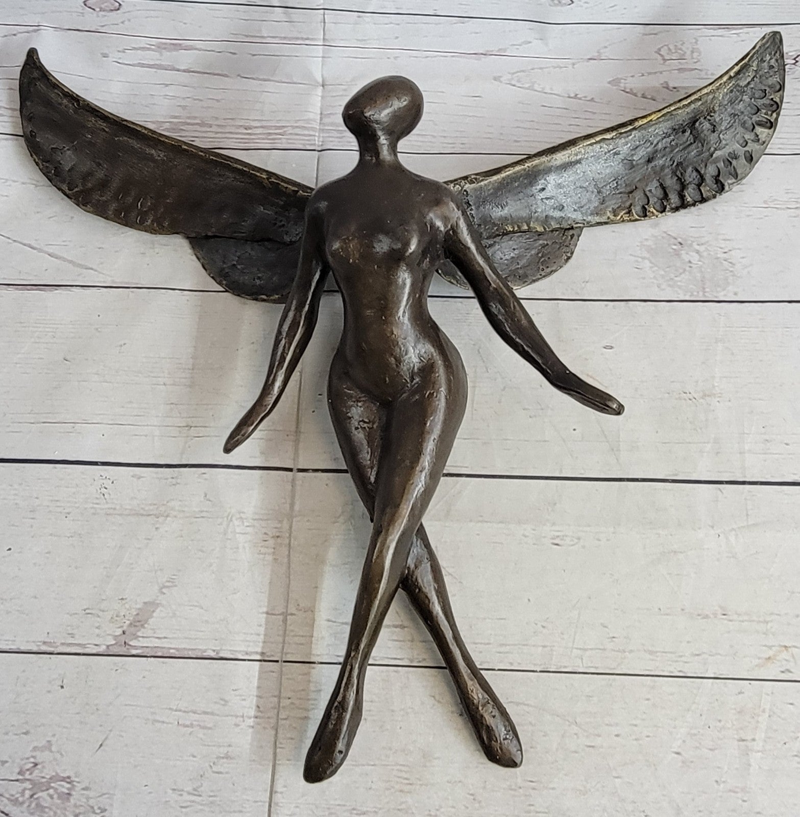 Collector Numbered Edition Abstract Modern Art Angel Bronze Sculpture for Wall