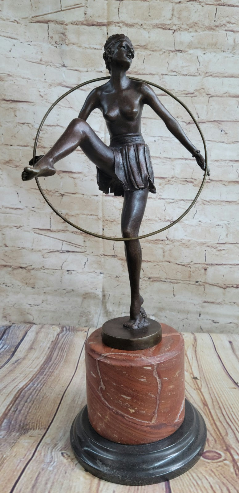Nude Bronze Deco Large Size Romanian Artist ~D.H Chiparus~ Dancer Sculpture Statue