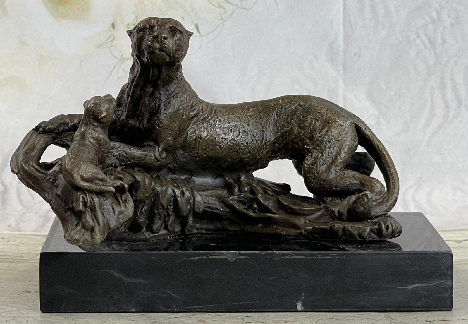 CAT JAGUAR PANTHER COUGAR Handcrafted Decor Bronze Sculpture Statue Figurine Art