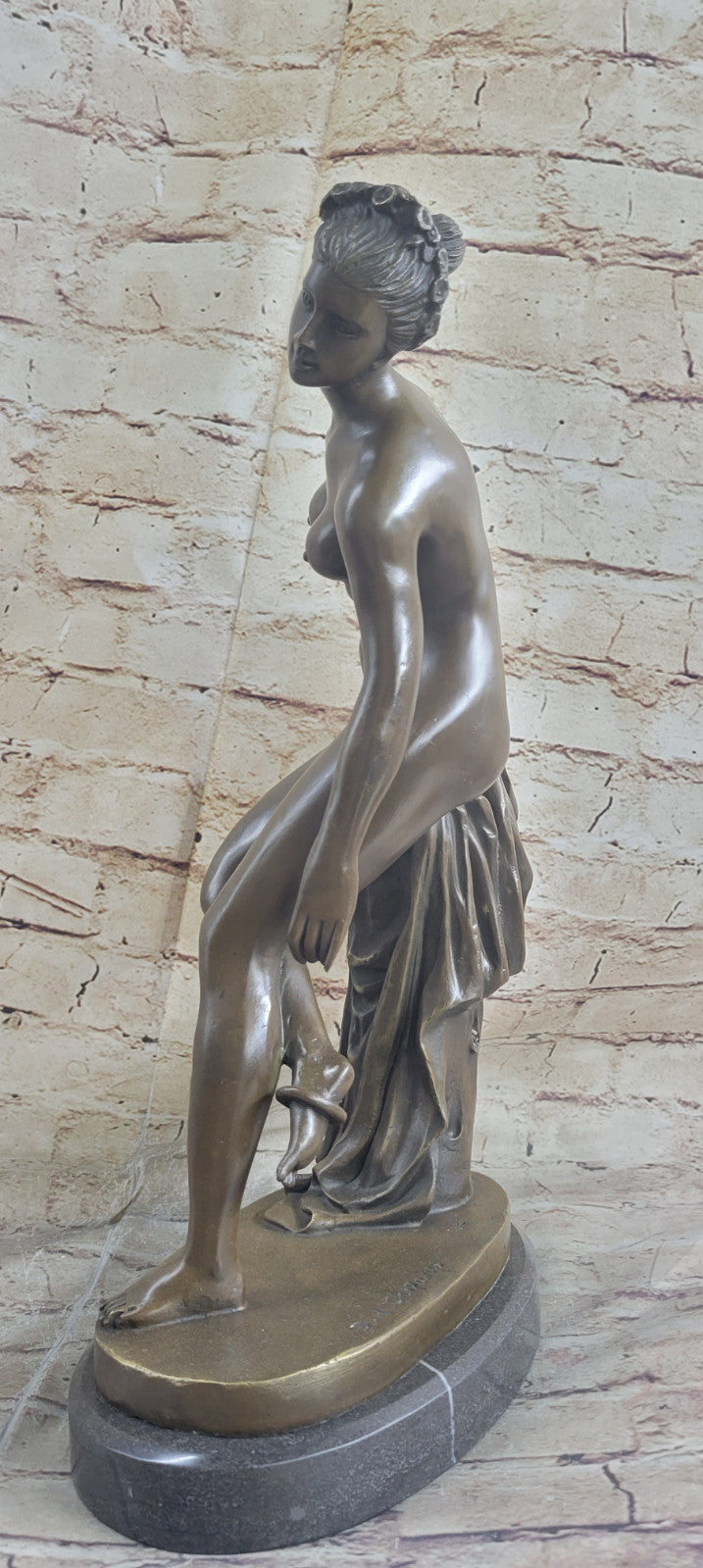 Abstract Woman Nude Girl Bronze Statue Art Deco Sculpture Figurine Figure